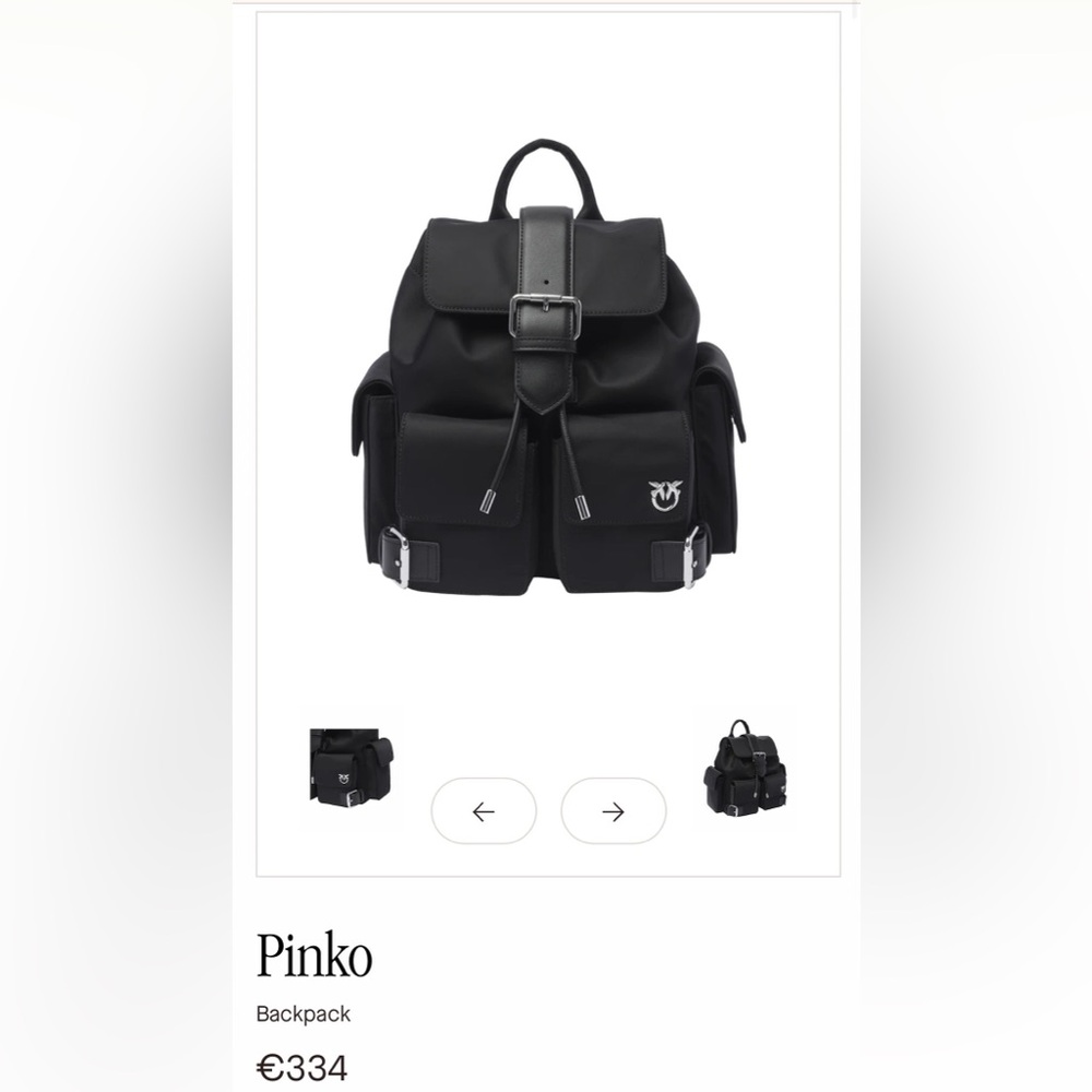 Pinko Black Backpack with Logo
